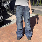 Denim Pants Washed Loose Fit