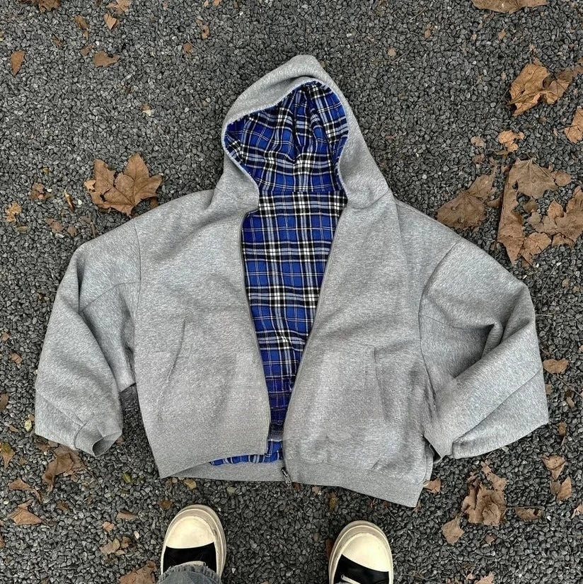 Blue Reversible Zip - Up - Crisis n Peace