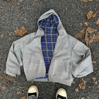 Blue Reversible Zip - Up - Crisis n Peace