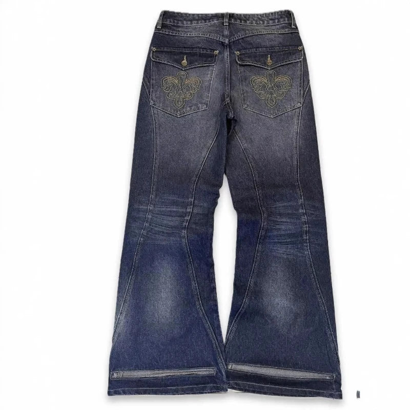 Denim Pants Washed Loose Fit