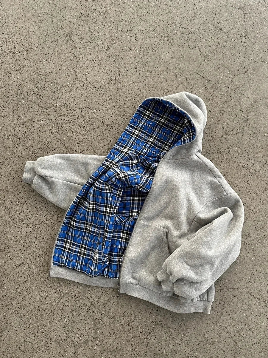 Blue Reversible Zip - Up - Crisis n Peace
