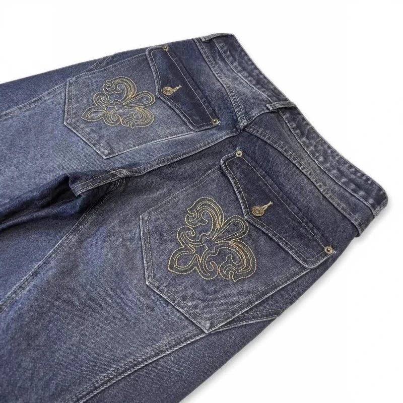 Denim Pants Washed Loose Fit