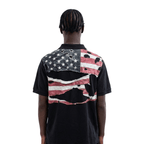 Distressed Flag Polo Shirt - Crisis n Peace