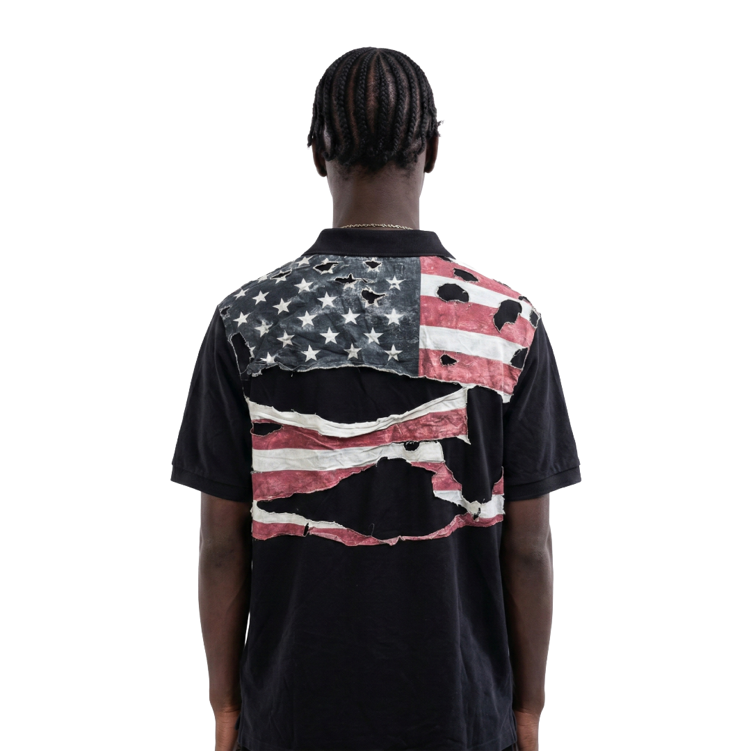 America Flag Polo Shirt